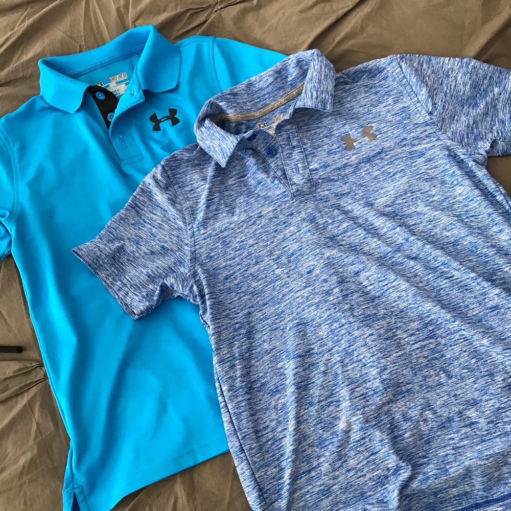 Lot of 2 boys Under Armour polos